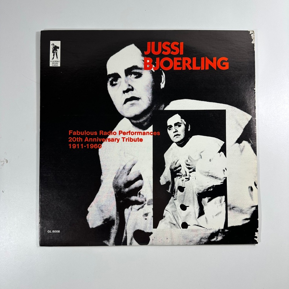 Jussi Bjoerling Fabulous Radio Performances Tribute Vinyl LP Glendale GL 8006
